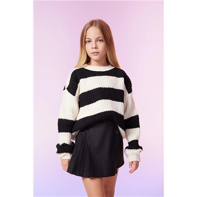 Defacto Kız Çocuk Regular Fit Bisiklet Yaka Kazak A6009A823WN