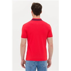 Erkek Kırmızı Basic Polo Yaka Tişört