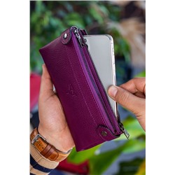 Garbalia, Unisex Mürdüm Portföy Cüzdan