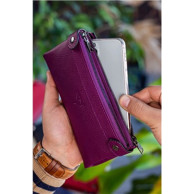 Garbalia, Unisex Mürdüm Portföy Cüzdan