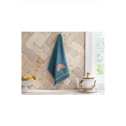 English Home Exotic Palm Pamuk Kurulama Bezi 30x50 Cm Koyu Mavi 10038338