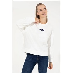 Kadın Ekru Bisiklet Yaka Basic Sweatshirt