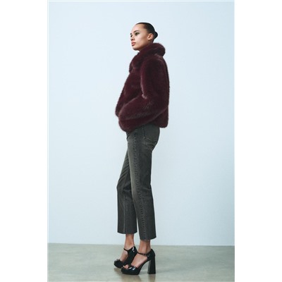 MID-RISE FLARED CROPPED TRF JEANS