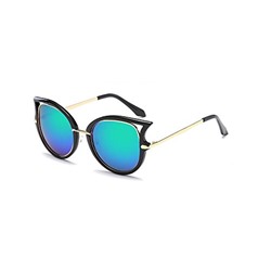 Women's Fashion Flash Mirror Vintage Cat Eye Sunglasses