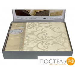 Постельное белье "Карвен" жаккард с оборкой семейный (601) (7пр.)