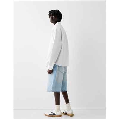 Boxy long sleeve Oxford shirt