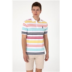 Erkek Regular Fit Polo Yaka Beyaz Tişört