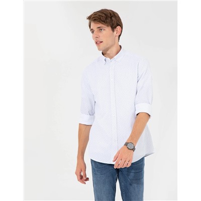 Saks Slim Fit Uzun Kollu Gömlek