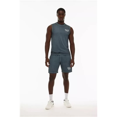 Faded-effect sports Bermuda shorts