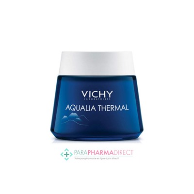 Vichy Aqualia Thermal Effet SPA Soin de Nuit ou Masque Gel Crème Ressourçant Défatiguant 75ml