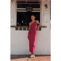 ASYMMETRIC DRAPED DRESS
