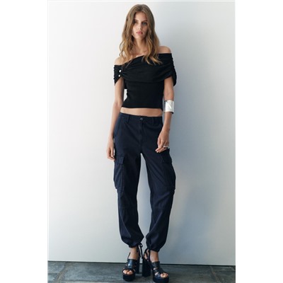 ZW COLLECTION SLIM FIT CARGO TROUSERS