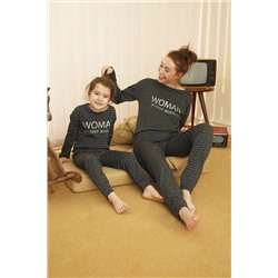 Siyah İnci Pamuklu Likralı Pijama Takım 21263150