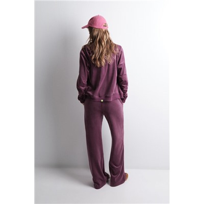 Pantalón terciopelo suave vino
