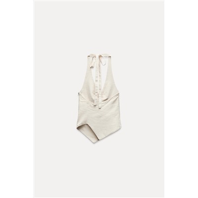 ZW COLLECTION COTTON HALTER TOP