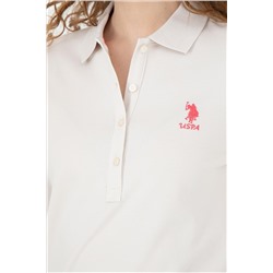 Kadın Taş Basic Polo Yaka Sweatshirt