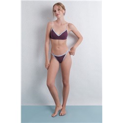 Sujetador seamless pointelle burgundy