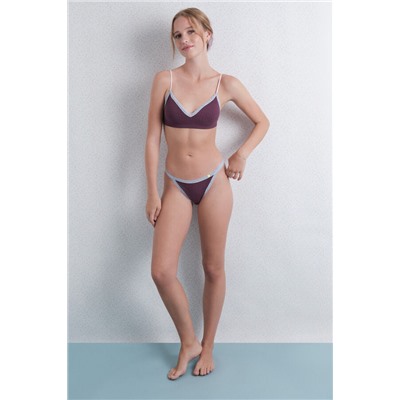 Sujetador seamless pointelle burgundy