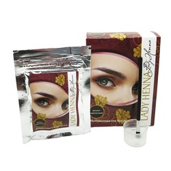 LADY HENNA Natural henna for eyebrows Dark brown  Хна для бровей натуральная Темно-коричневая 10г