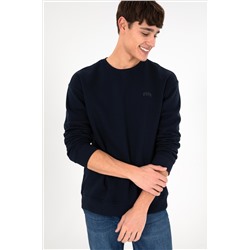Erkek Lacivert Basic Sweatshirt