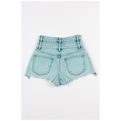 Short de tiro alto Azul verdoso claro