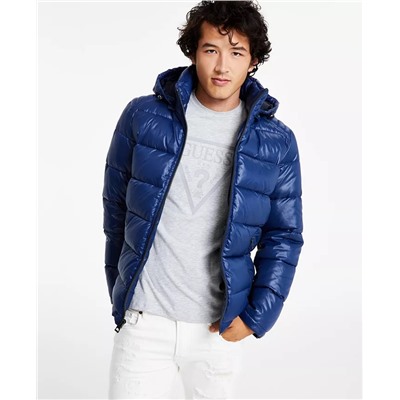 GUESS Men's Hooded Puffer Coat