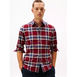 Regular Fit Plaid Stretch Oxford Shirt