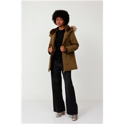 Anorak con capucha Caqui