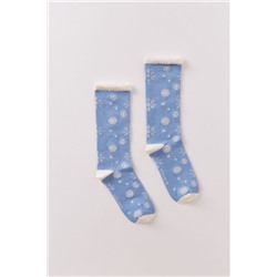 Calcetines largos print copos nieve