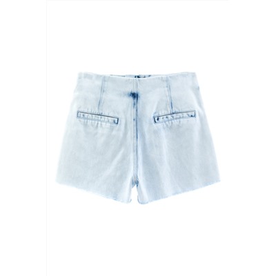 Short de tiro alto Azul claro