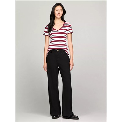 Stripe V-Neck Favorite T-Shirt