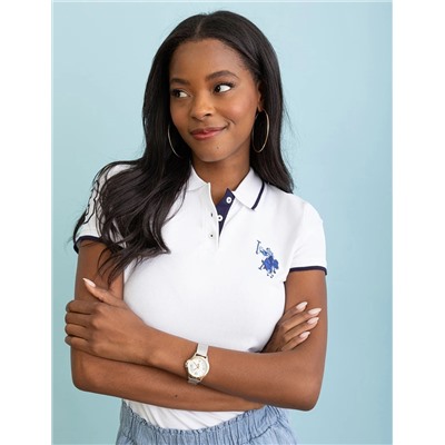 MULTITONAL LOGO SOLID POLO SHIRT