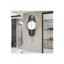 MetaQuartz Aksesuar E X C L U S I V E Milano Time (LACİVERT LAKE-GOLD ÇEMBER) - Led Yok - Camlı Metal Duvar Saati endlessantrasit