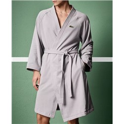 LACOSTE HOME Logo Patch 100% Cotton Pique Bath Robe