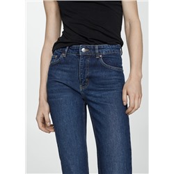 Jeans rectos tiro medio aberturas