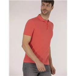 Pembe Slim Fit Polo Yaka Basic Tişört