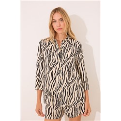 Set camisa y pantalón corto cebra