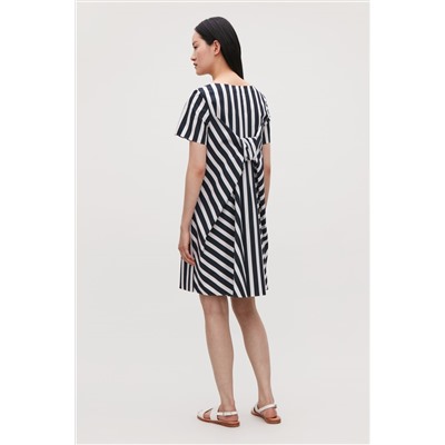DRESS WITH DRAPED BACK