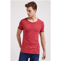 Lee Cooper Erkek Race Kesikli O Yaka T-Shirt Kırmızı 202 LCM 242055