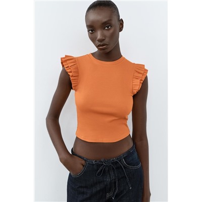 RUFFLED T-SHIRT