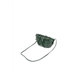 Bandolera de piel ovina Verde oscuro