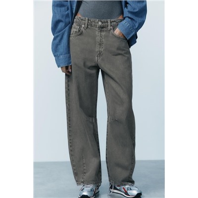 TRF MID-RISE BAGGY BALLOON JEANS