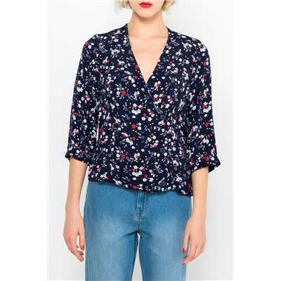 Camisa Azul oscuro y blanco