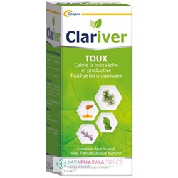 Clariver Toux - Arôme Thym/Citron - Sirop 175 ml