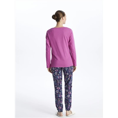 LC Waikiki V Yaka Desenli Uzun Kollu Kadın Pijama Takımı, LCW DREAM                                            
                                            V Yaka Desenli Uzun Kollu Kadın Pijama Takımı
