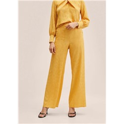 Pantalón fluido textura -  Mujer | MANGO OUTLET Melilla