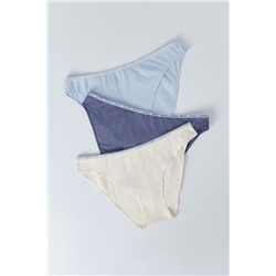 Pack 3 bragas clásicas azul, amarillo, azul claro