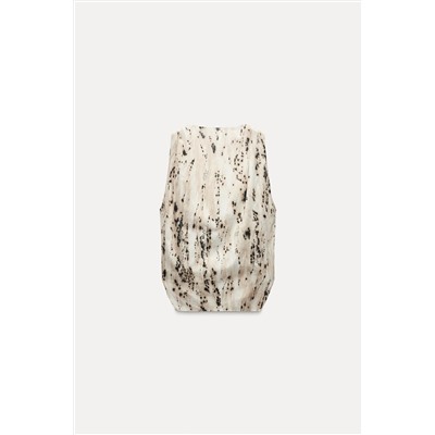 ZW COLLECTION PRINTED VOLUMINOUS TOP