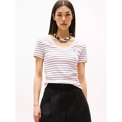 Stripe V-Neck Favorite T-Shirt