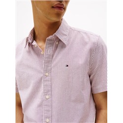 Short-Sleeve Stripe Oxford Shirt